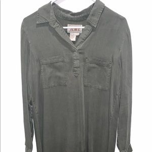 Olive Green Long Sleeve Top